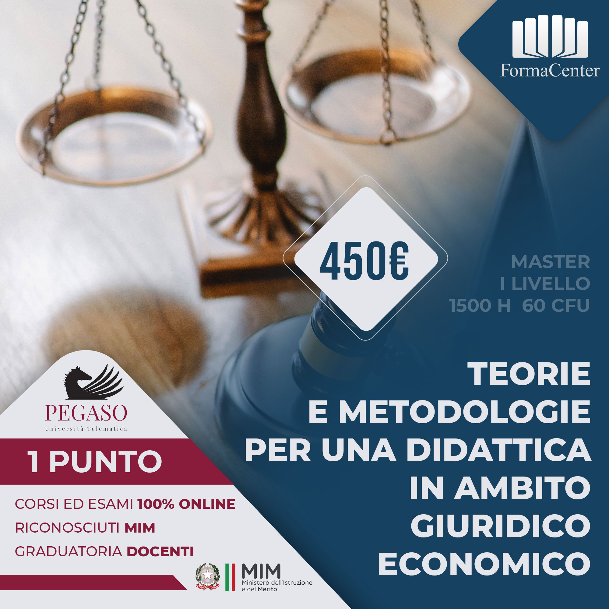 Master 1° livello: Teorie e metodologie per una didattica in ambito giuridico-economico