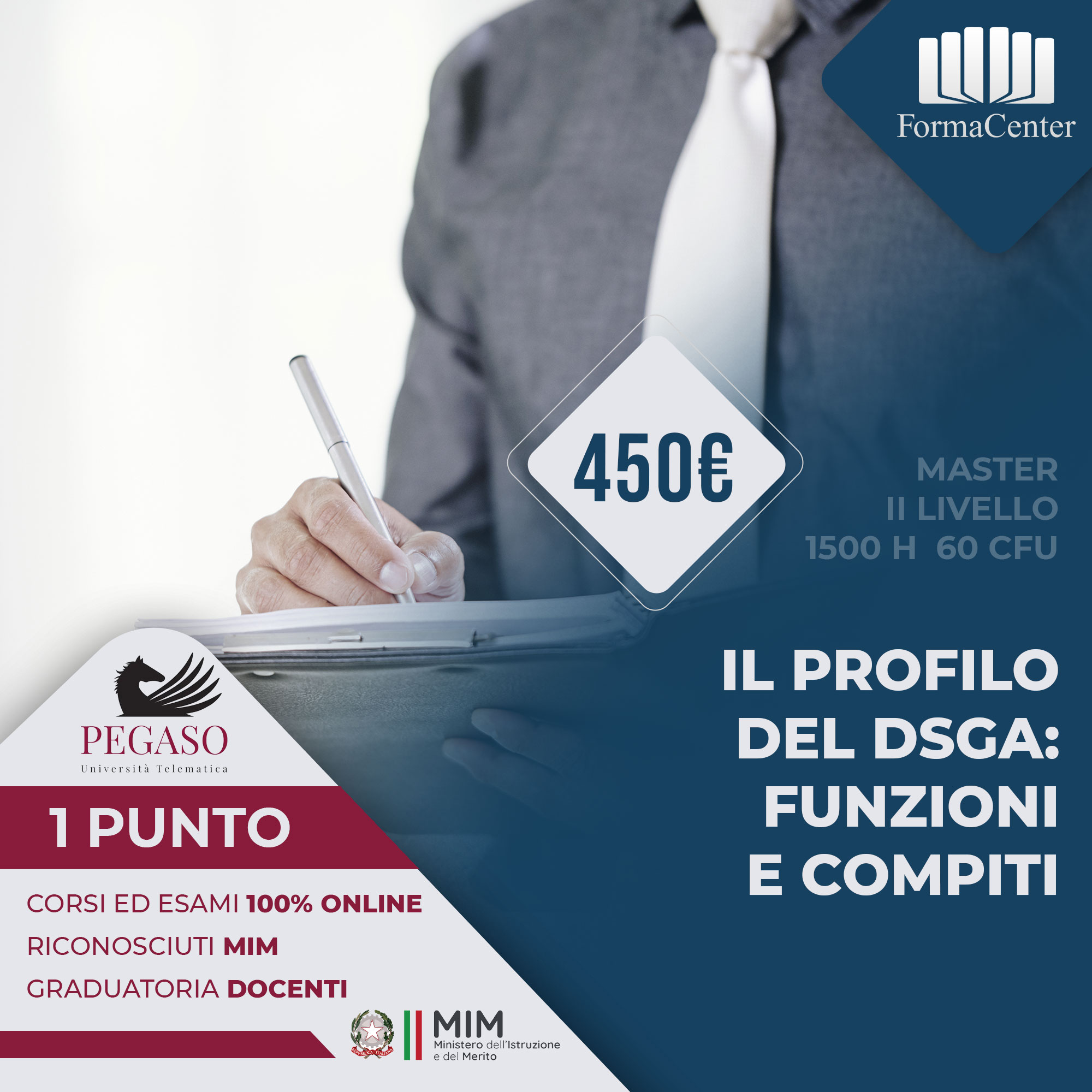 Master 2° livello: Il profilo del DSGA: Funzioni e compiti
