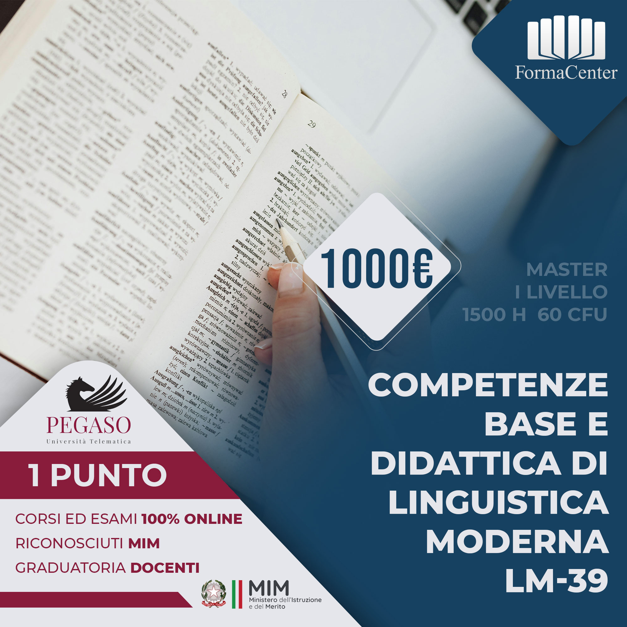 Master 1° livello: COMPETENZE BASE E DIDATTICA DI LINGUISTICA MODERNA LM-39